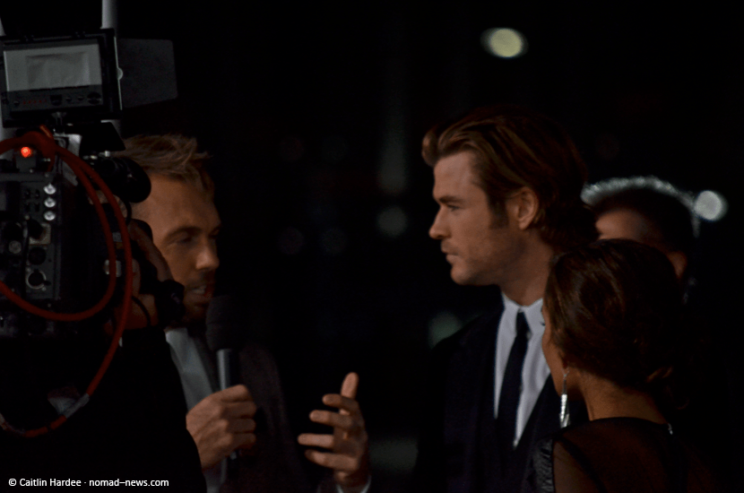 Chris Hemsworth at the Berlin premiere of "Thor 2." Copyright Caitlin Hardee.