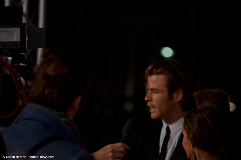 Chris Hemsworth at the Berlin premiere of "Thor 2." Copyright Caitlin Hardee.