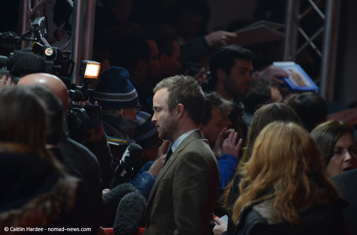 Aaron Paul talks to the press at the 2014 Berlinale film festival.