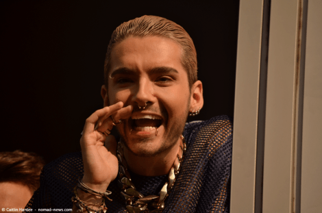 Tokio Hotel's Bill Kaulitz at the radio SAW studios in Magdeburg, Germany. Copyright: Caitlin Hardee