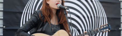 Rebecca Lovell of Larkin Poe in Berlin. Copyright: Caitlin Hardee