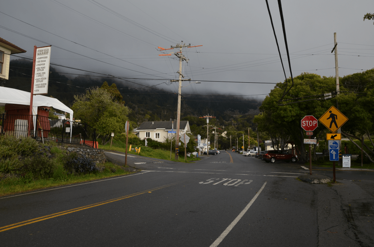 Stinson Beach, the afternoon rain lifting.