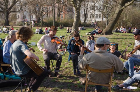 Old-Time Jam in the park.
